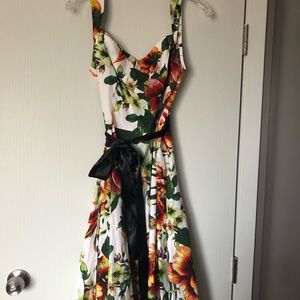 Modcloth Floral Full-Length Dress